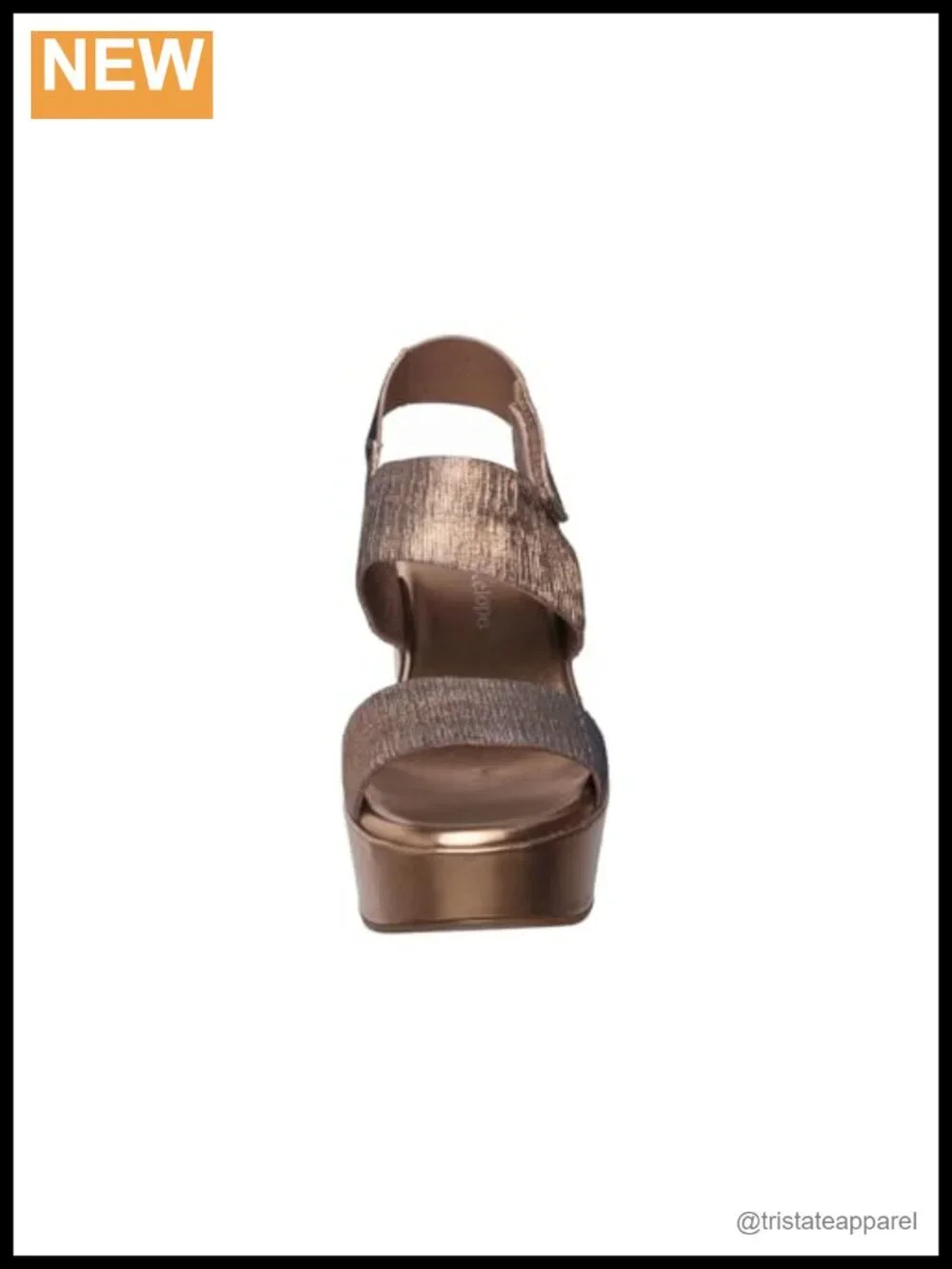 Leather Platform Slingback Sandals Latex Cushioned 2.5 in Heel